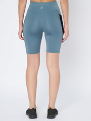 Back view of Waylene Airforce Blue Sports Shorts showcasing a seamless design and comfortable fit.