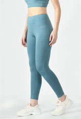 Waylene Light Blue High-Waisted Yoga Leggings Side View